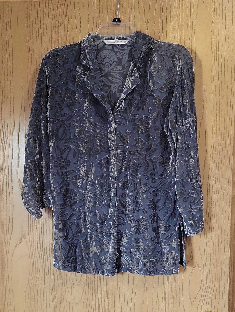 Velvet Burnout Button Up